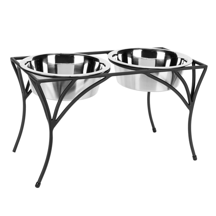 PetsStop Arbor Double Elevated Dog Bowl