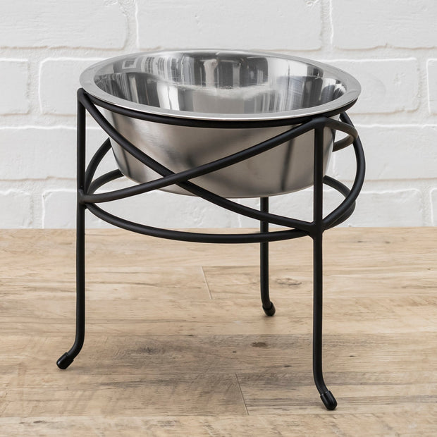 PetsStop Mesh Single Elevated Dog Bowl