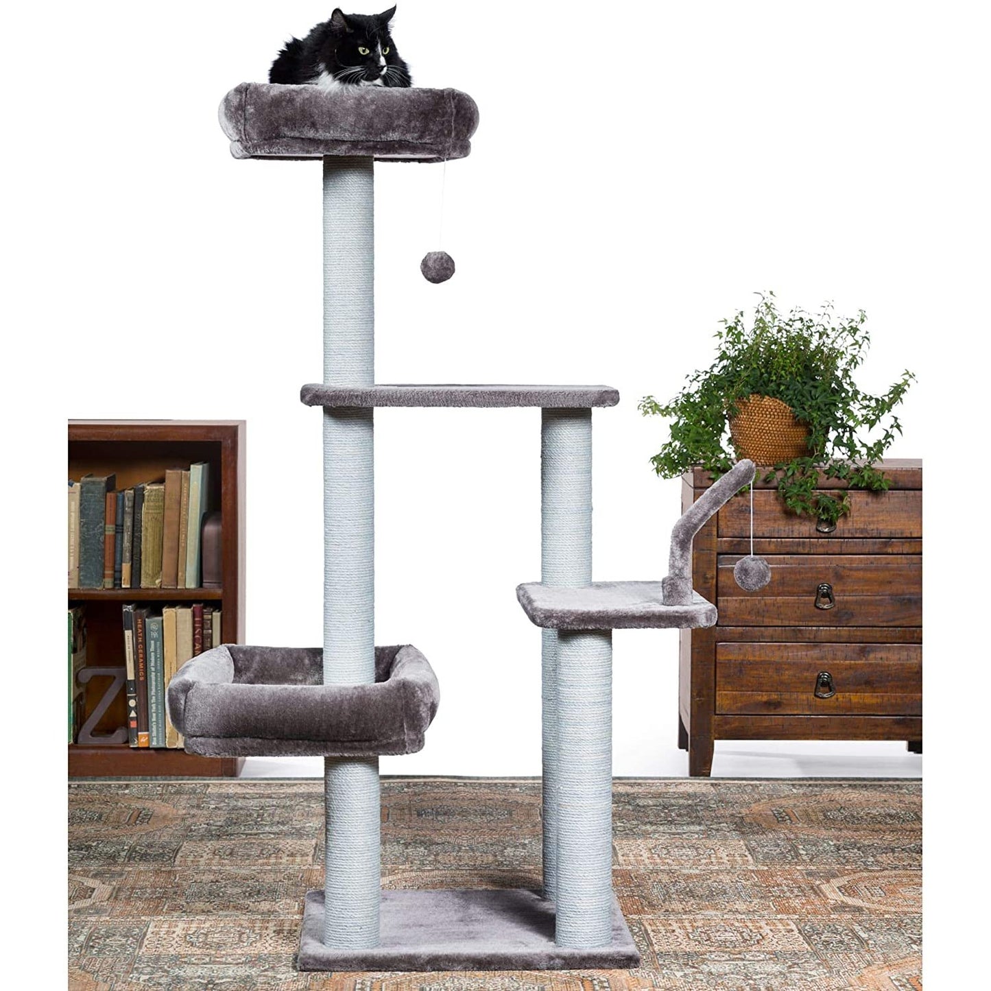 Prevue Pet Products Kitty Power Paws Shag Penthouse Cat Tree
