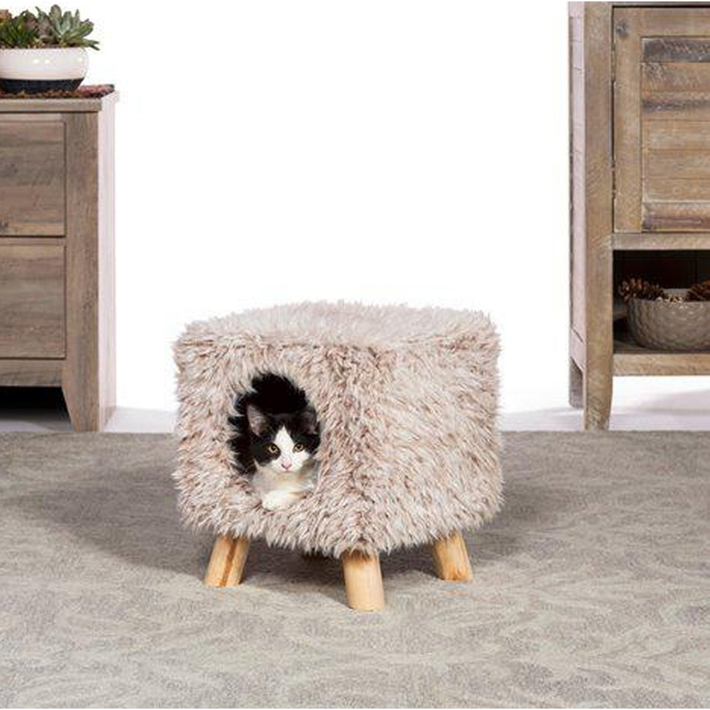Prevue Pet Products Kitty Power Paws Shag Condo Cat Tree