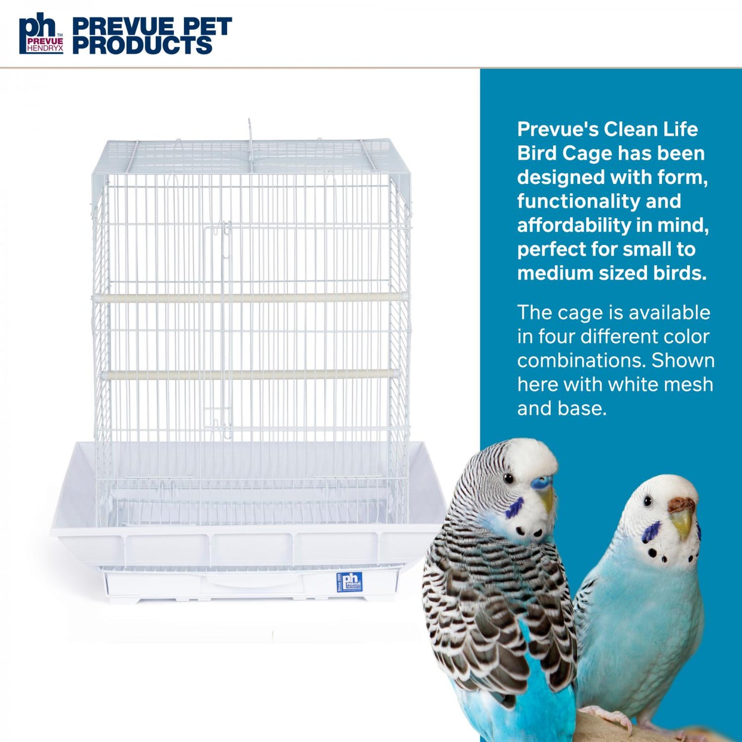 Prevue Pet Products Clean Life Small Flight Cage White