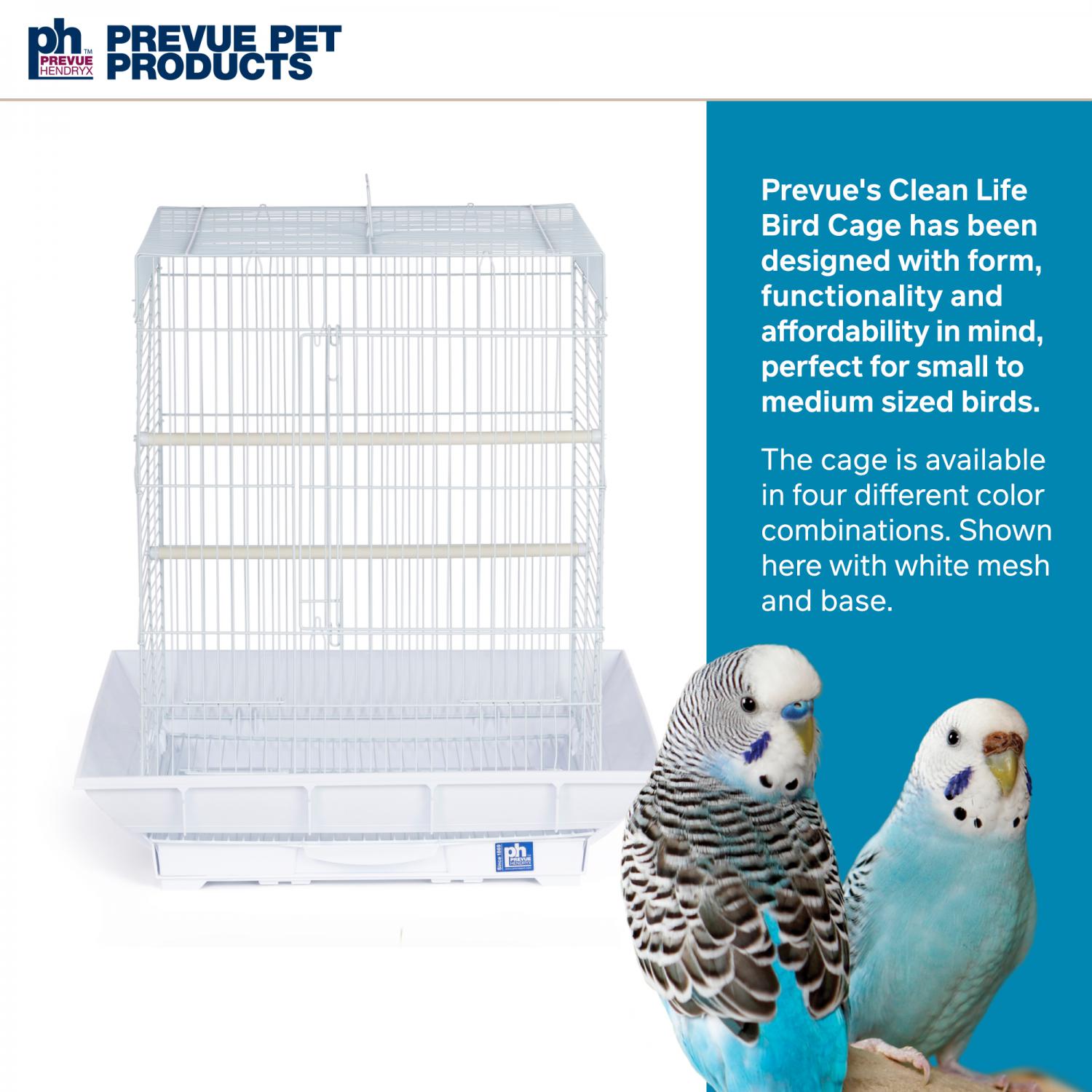Prevue Pet Products Clean Life Small Flight Cage White