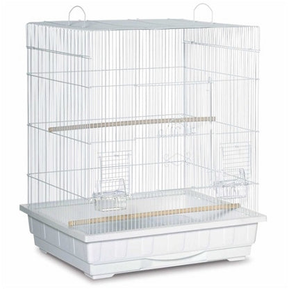 Prevue Square Roof Parakeet Cage - PP-25212 (White)