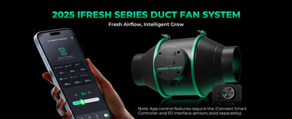 Mars Hydro iFresh 4-Inch Inline Fan & Carbon Filter Combo – Smart Duct Ventilation Kit with Speed Controller