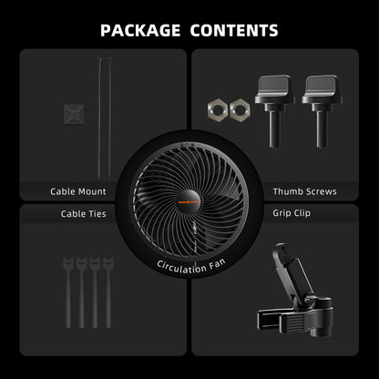 Spider Farmer 6-Inch Clip Fan – 10-Speed Oscillating Grow Tent Fan (IP54 Waterproof)