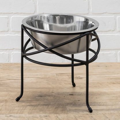 PetsStop Mesh Single Elevated Dog Bowl
