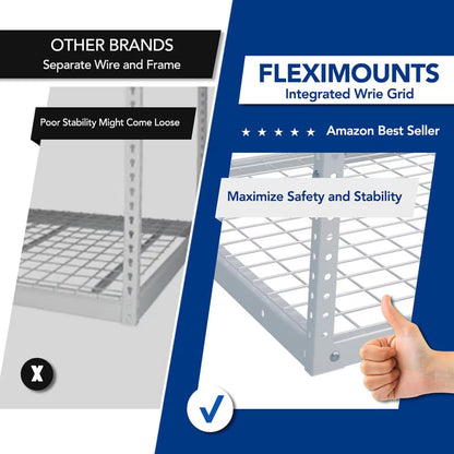FLEXIMOUNTS Classic 2x8 Overhead Garage Storage Rack – 400 lb Ceiling Storage