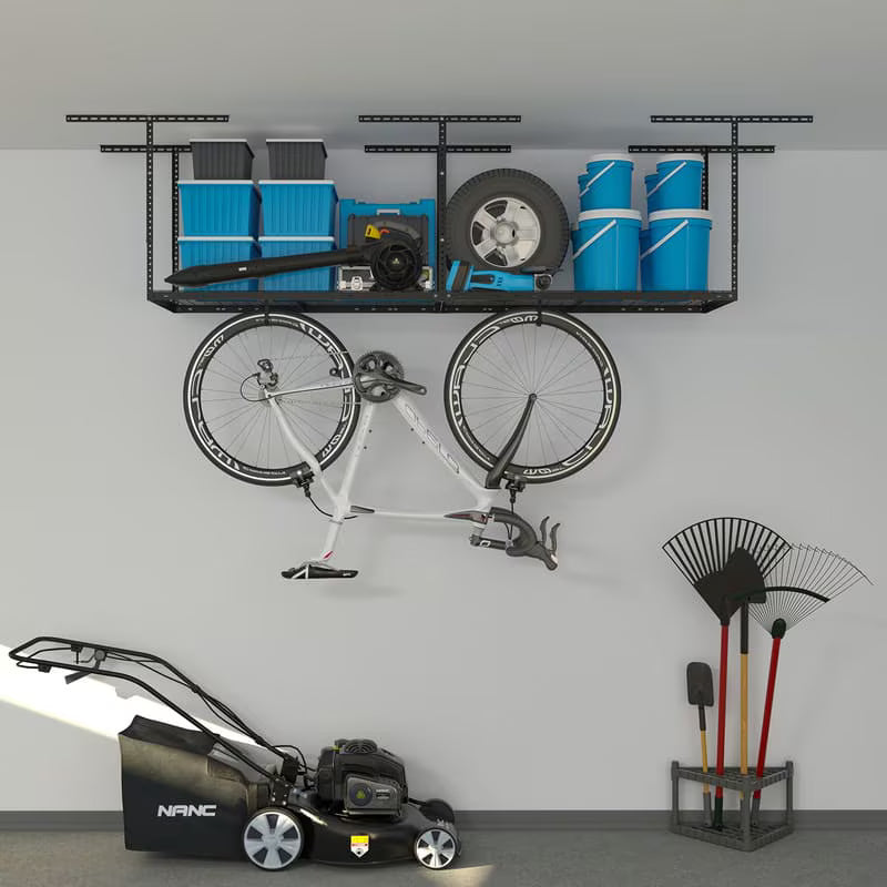 FLEXIMOUNTS Classic 2x8 Overhead Garage Storage Rack – 400 lb Ceiling Storage