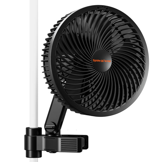 Spider Farmer 6-Inch Clip Fan – 10-Speed Oscillating Grow Tent Fan (IP54 Waterproof)