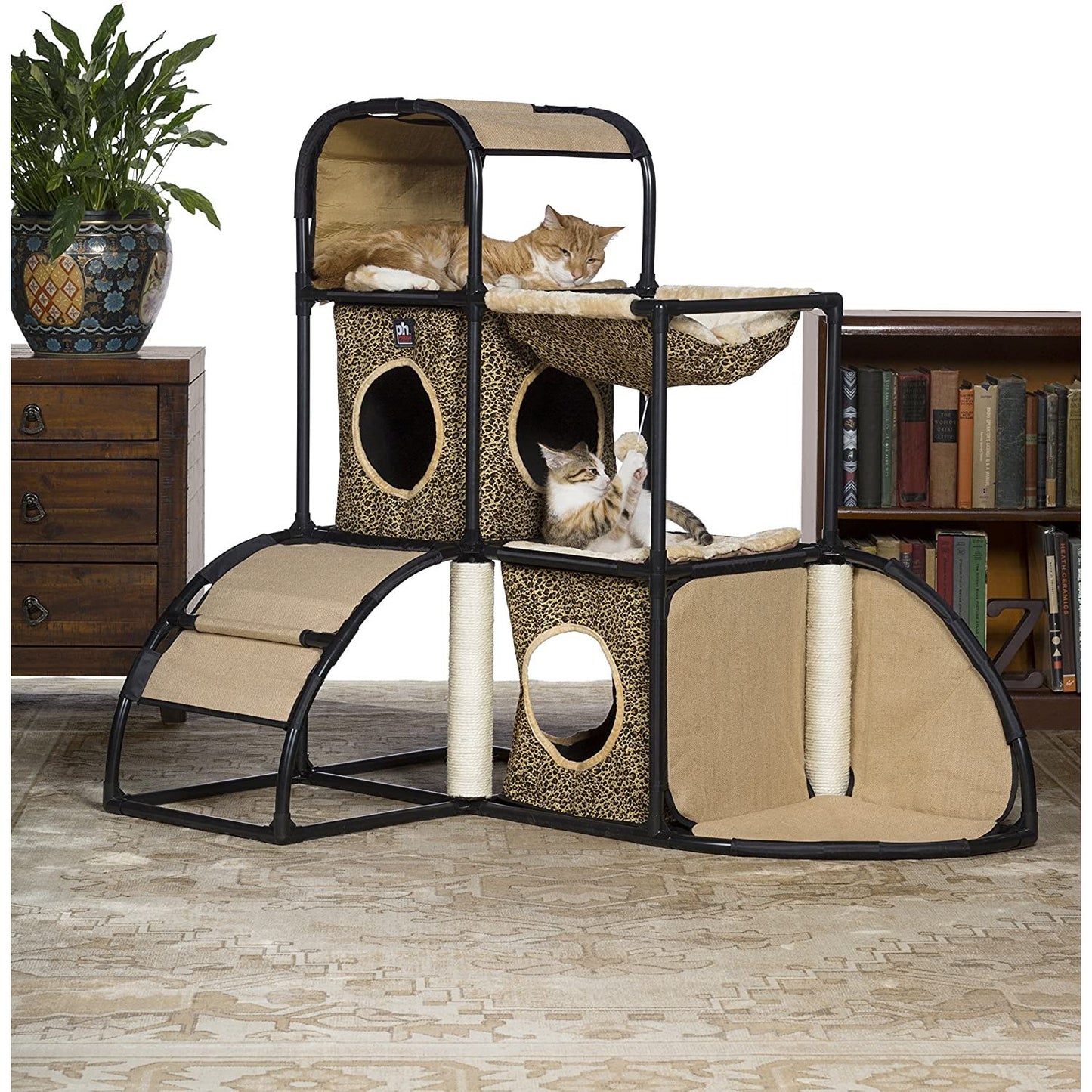 Prevue Pet Products Catville Townhome Leopard Print Cat Tree