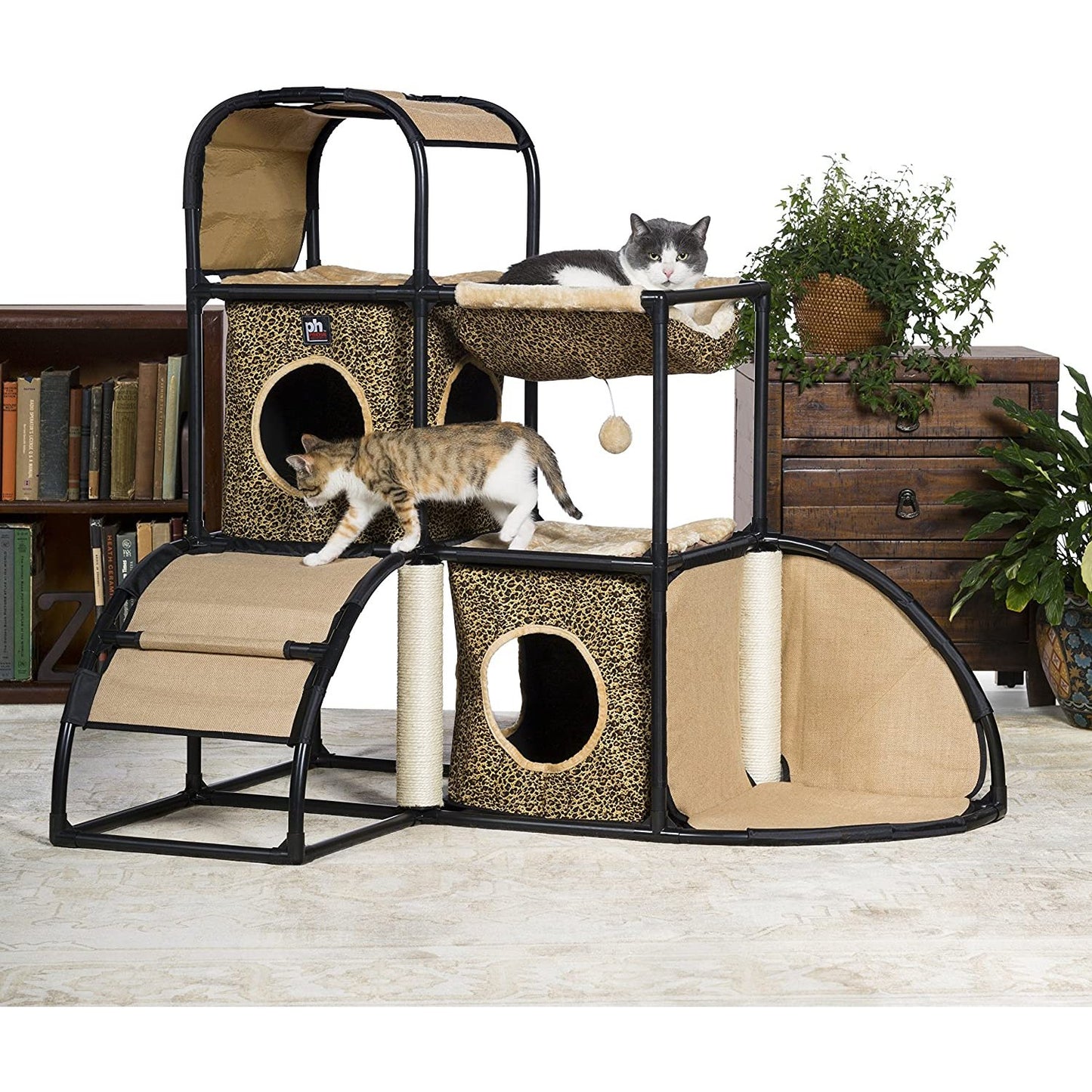 Prevue Pet Products Catville Townhome Leopard Print Cat Tree