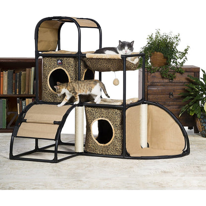 Prevue Pet Products Catville Townhome Leopard Print Cat Tree
