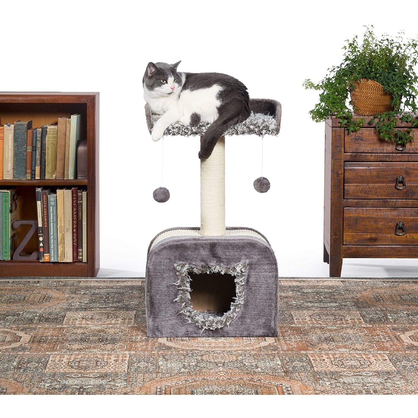 Prevue Pet Products Kitty Power Paws Shag Hideaway Cat Tree