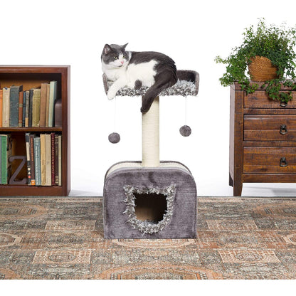 Prevue Pet Products Kitty Power Paws Shag Hideaway Cat Tree