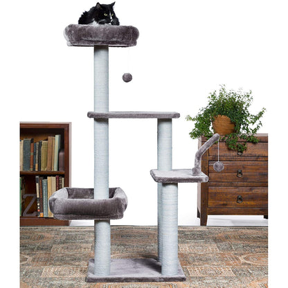 Prevue Pet Products Kitty Power Paws Shag Penthouse Cat Tree