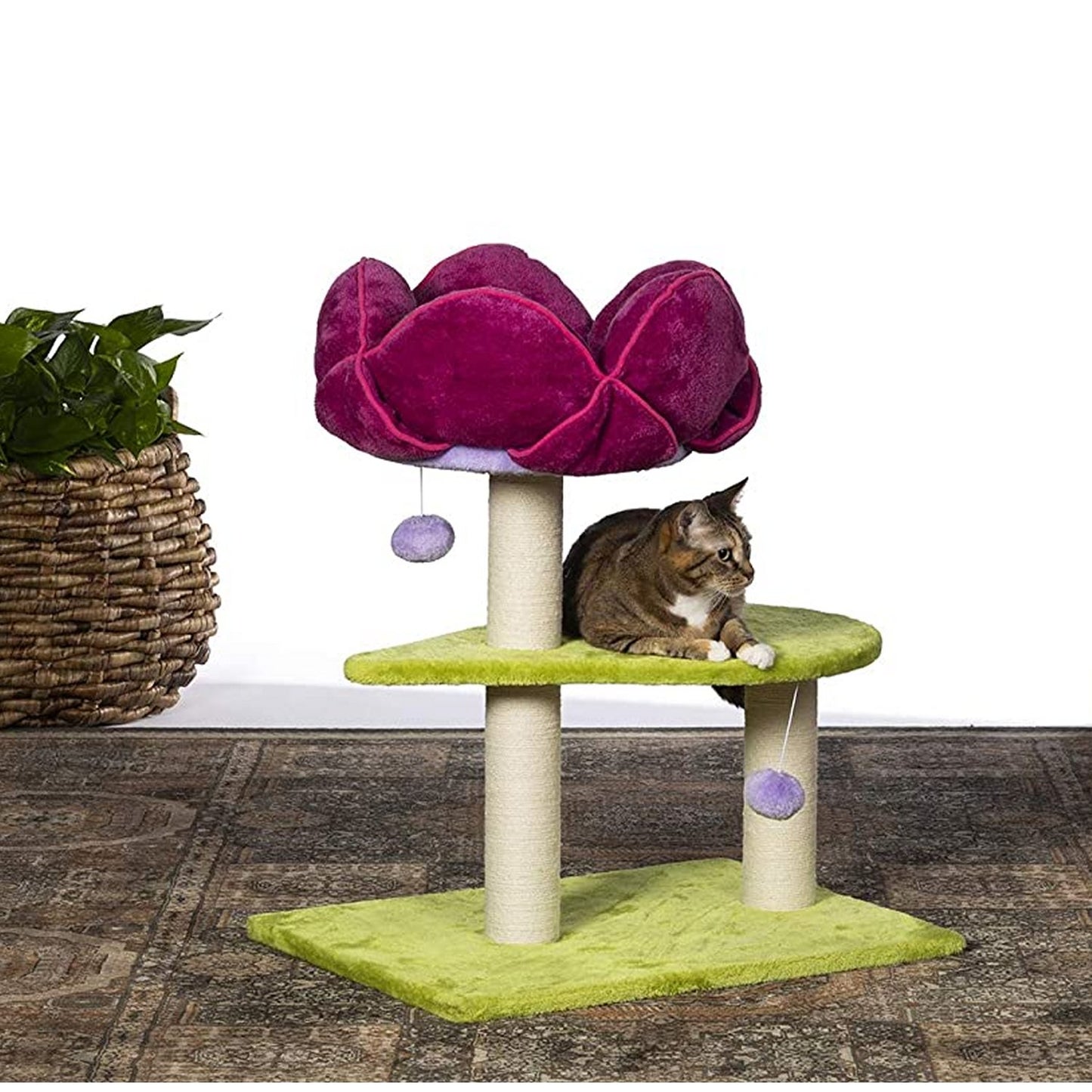 Prevue Pet Products Kitty Power Paws Shag Bungalow Cat Tree