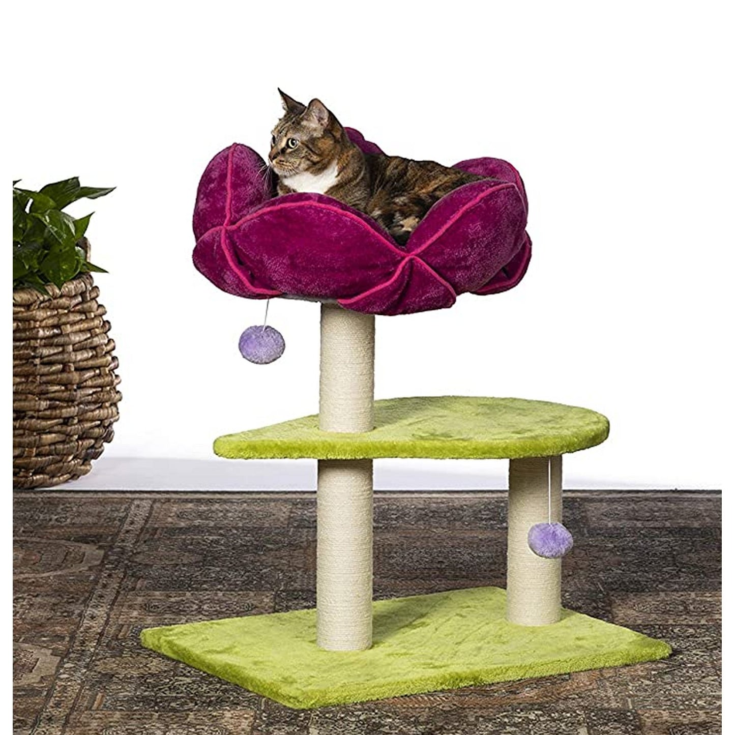 Prevue Pet Products Kitty Power Paws Shag Bungalow Cat Tree