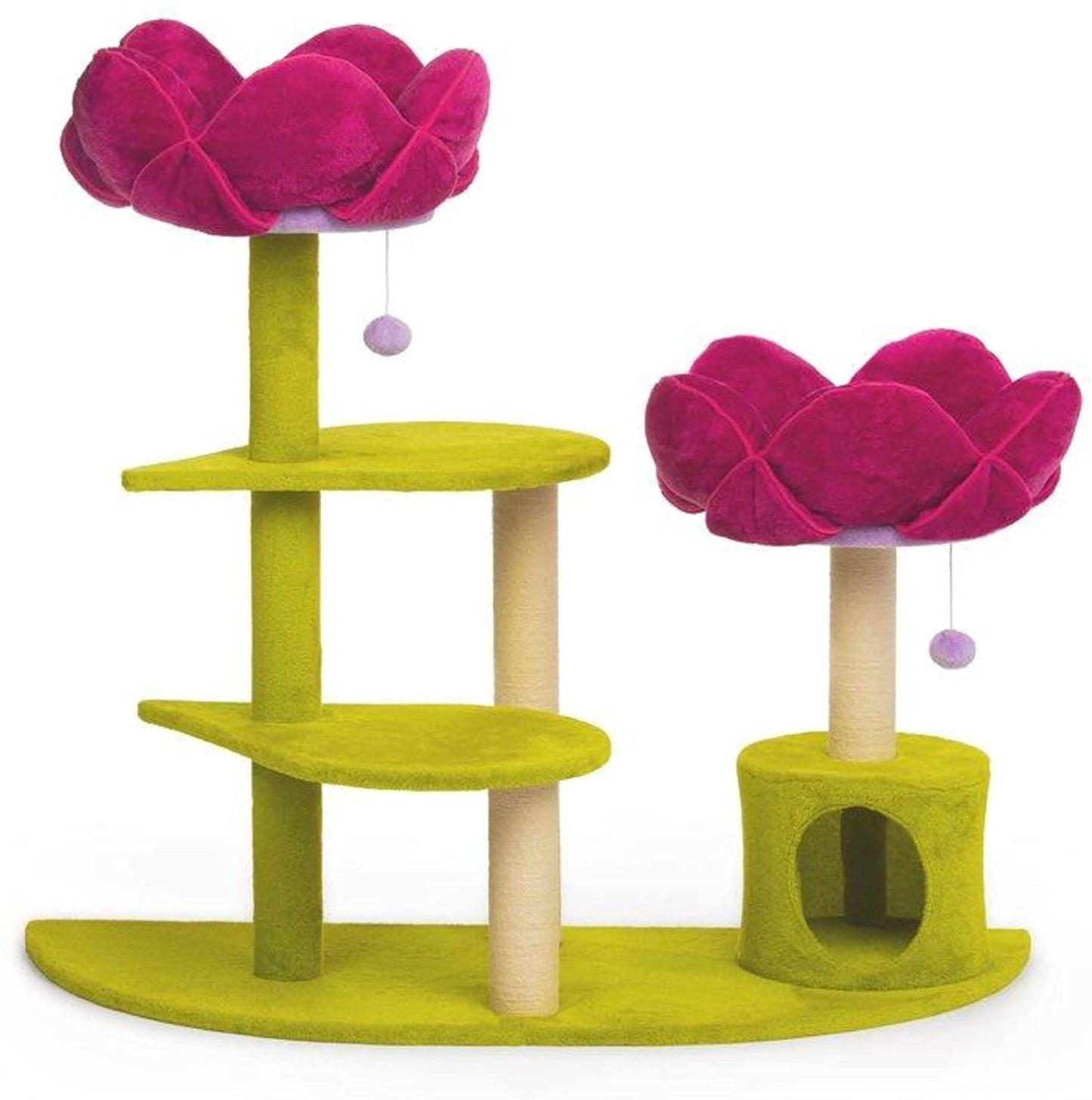 Prevue Pet Products Kitty Power Paws Shag Retreat Cat Tree