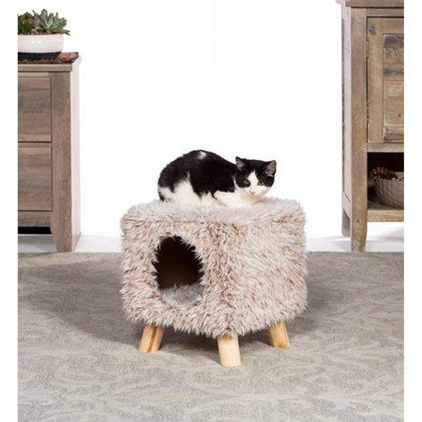 Prevue Pet Products Kitty Power Paws Shag Condo Cat Tree