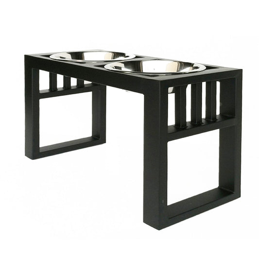 PetsStop Libro Double Elevated Dog Bowl