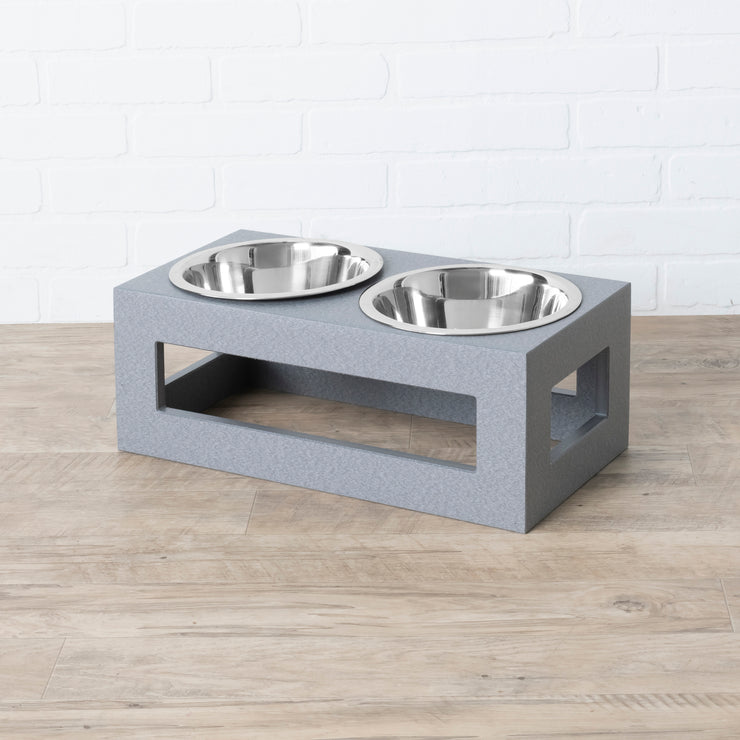 PetsStop Porchside Outdoor Double Elevated Dog Bowl