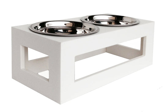 PetsStop Porchside Outdoor Double Elevated Dog Bowl