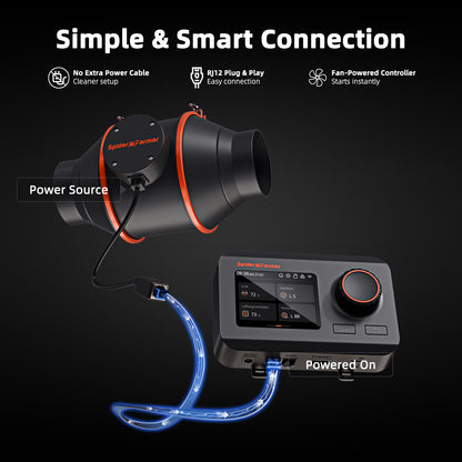 Spider Farmer 4 Inch Inline Fan & Carbon Filter Kit (205 CFM Ventilation System)
