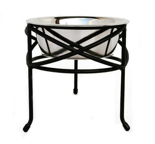 PetsStop Mesh Single Elevated Dog Bowl