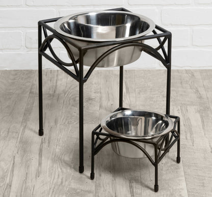 PetsStop Regal Single Elevated Dog Bowl
