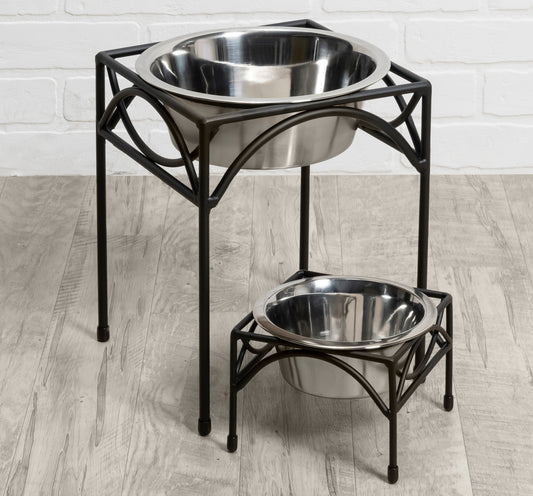 PetsStop Regal Single Elevated Dog Bowl