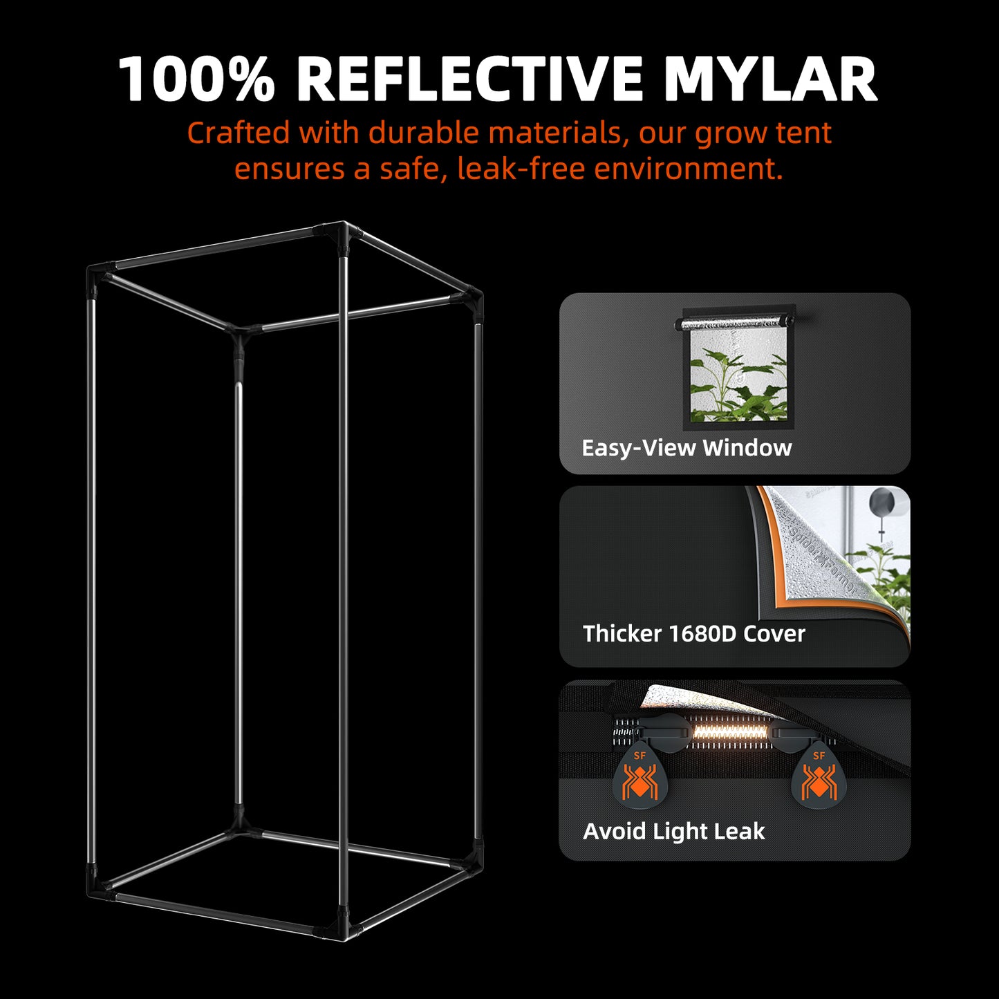 Spider Farmer 2x2 Complete Grow Tent Kit (SF1000 EVO LED + Ventilation System)