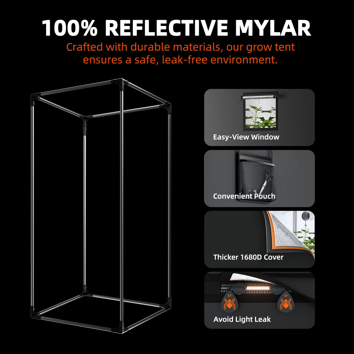 Spider Farmer 2x4 Complete Grow Tent Kit (SF2000 EVO LED + Ventilation System)