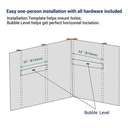 FLEXIMOUNTS WRC24B Corner Wall Shelving 2-Pack – 660 lb Heavy Duty Garage Corner Storage