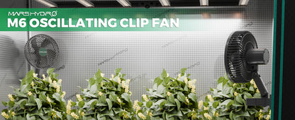 Mars Hydro Grow Tent 6 inch Clip Fan Auto-Oscillating Fan