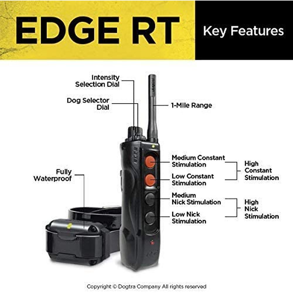 Dogtra Edge RT Dog Training E-Collar - 3/4-Mile Range