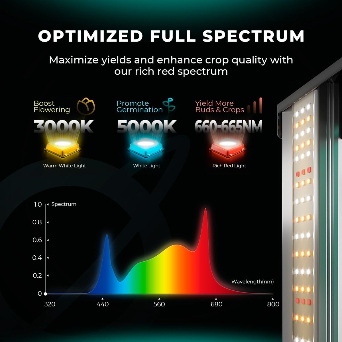 Mars Hydro FC3000 EVO 300W LED Grow Light – Samsung LM301H Full Spectrum for 3x3–4x4 Grow Tents