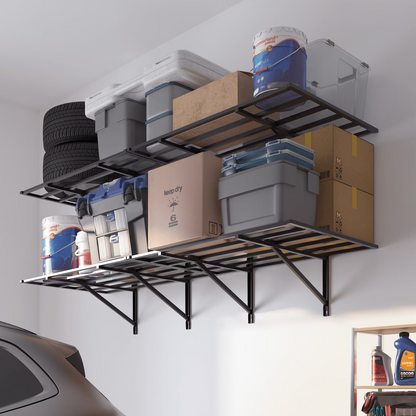 FLEXIMOUNTS Pro 2x6 ft Garage Wall Shelf – 1,600 lb Capacity Heavy Duty Storage