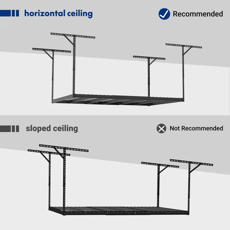 FLEXIMOUNTS Max Series 3x8 Overhead Garage Storage Rack – 1,000 lb Heavy Duty Ceiling Storage