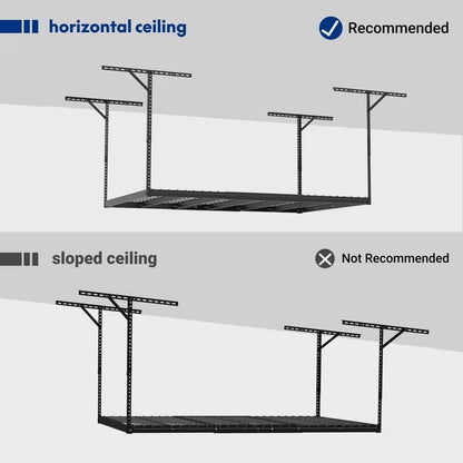 FLEXIMOUNTS Max Series 3x8 Overhead Garage Storage Rack – 1,000 lb Heavy Duty Ceiling Storage