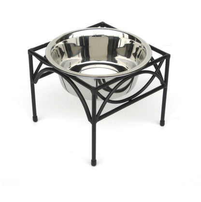 PetsStop Regal Single Elevated Dog Bowl