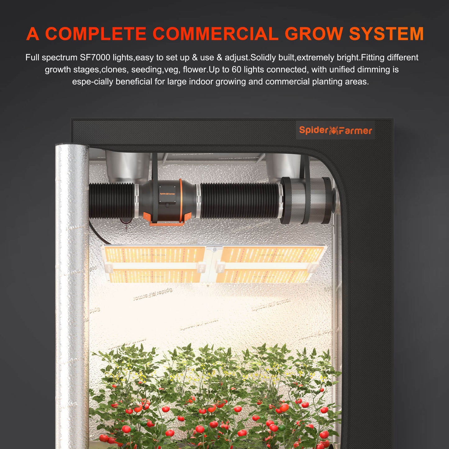 Spider Farmer SF7000 LED Grow Light (650W Full Spectrum, Samsung LM301B)