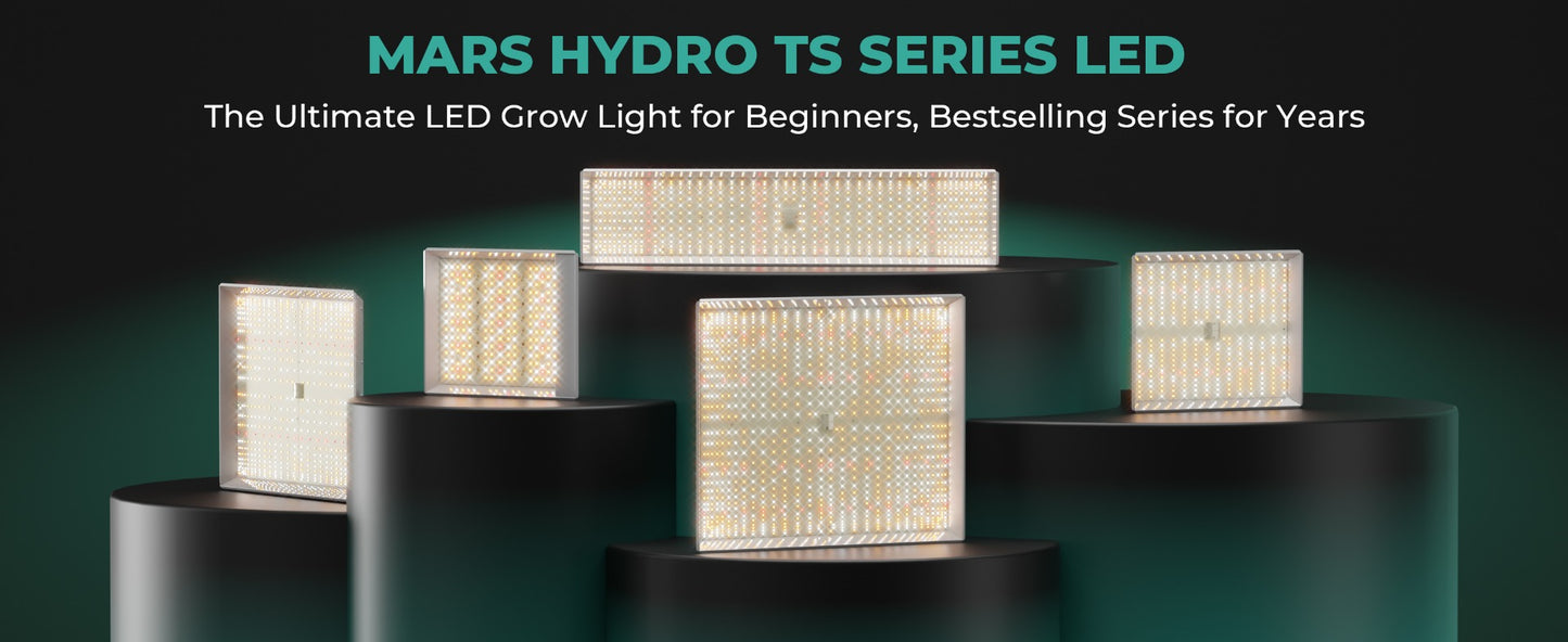 Mars Hydro TS1000 150W LED Grow Light – Dimmable Smart Bluetooth Control, Full Spectrum for 2x2–3x3 Grow Tents